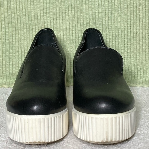 Shelly’s London Women's Black Leather Platform Slip On Shoes - Size US 6 - Picture 3 of 12
